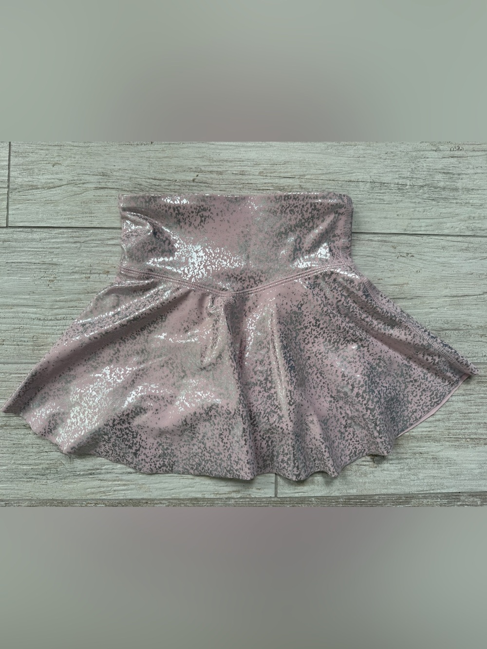 Pink Metallic Sparkle Skirt with Shorts